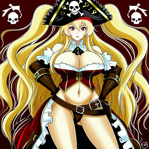 Illustration of Anne bonny (fate), fate (series) in the style of Tamayan