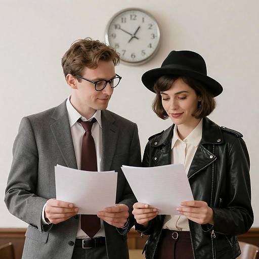 Vintage Couple in Classic Photo Shoot