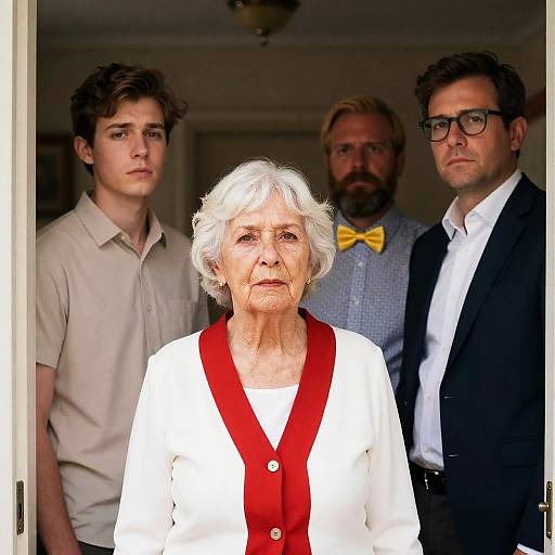 Gathering at the Doorway: A Family Portrait