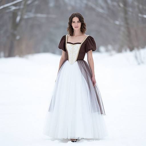 Snow White Woman in Snow Scene