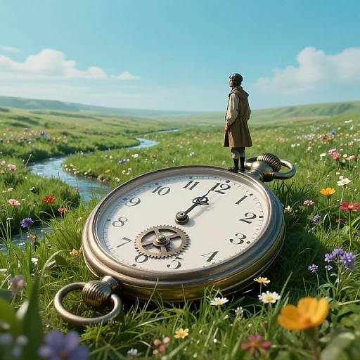 Surreal Dreamscape with Vintage Aviator