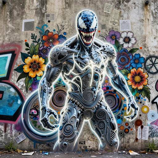 Neon Venom Urban Street Art Portrait