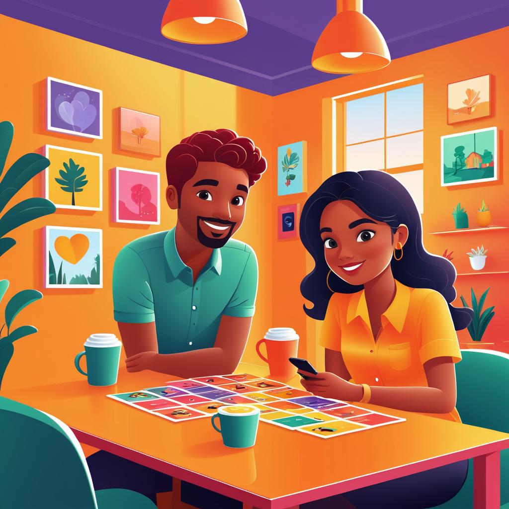 Playful Cinematic Friends for Couples Game