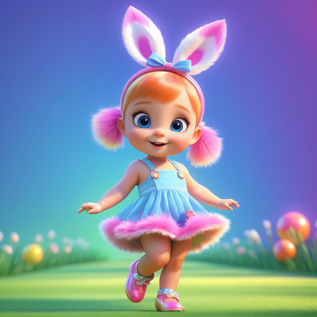 Adorable Pixar-Style Flapper Bunny