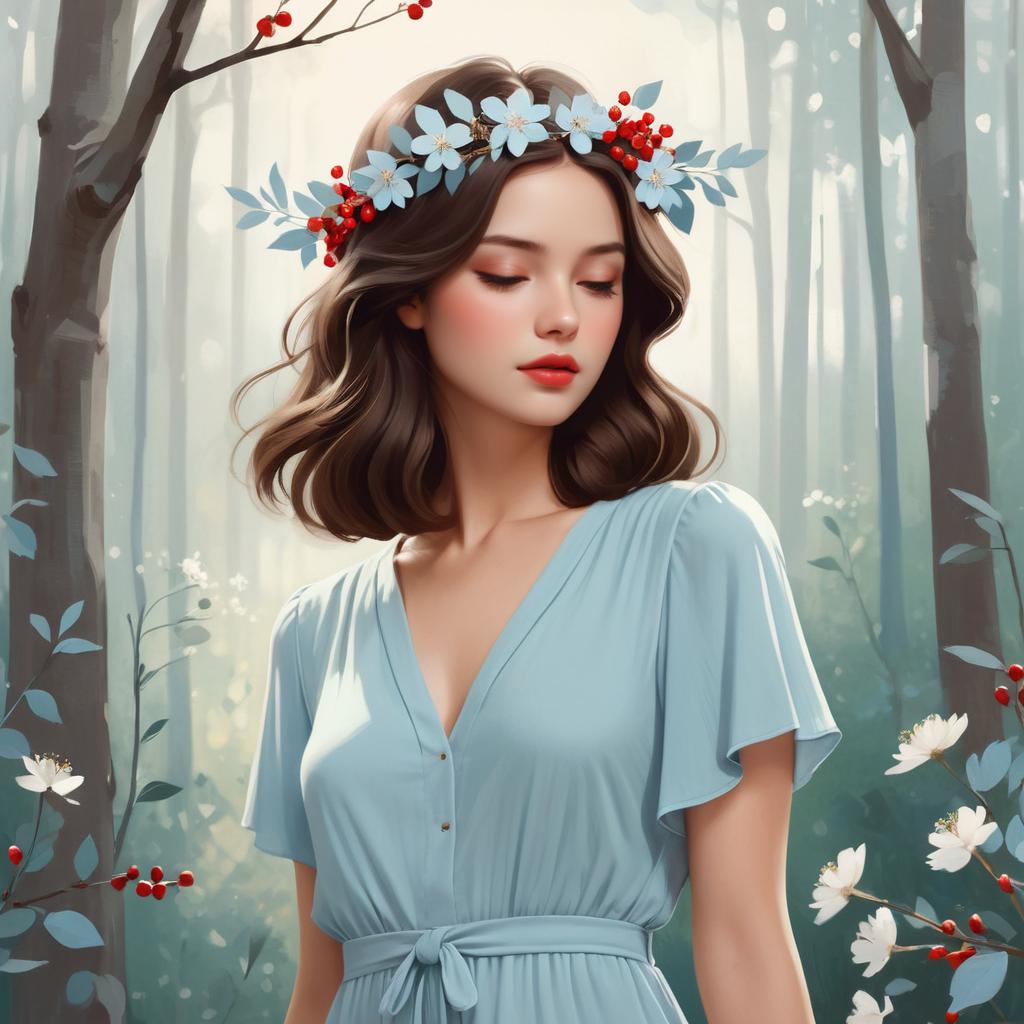 Whimsical Serenity: A Dreamy Portrait