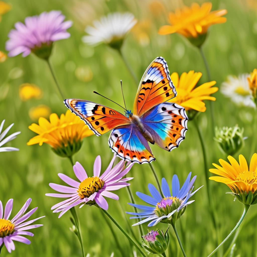 Elegant Butterfly on Vibrant Flower