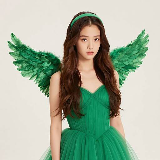Fairy Girl in Green Dress