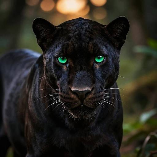 Mysterious Black Panther Digital Portrait