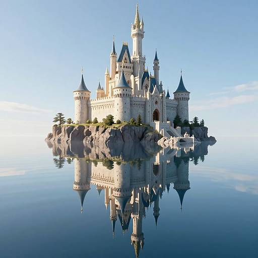 Surreal Floating Castle Dreamscape