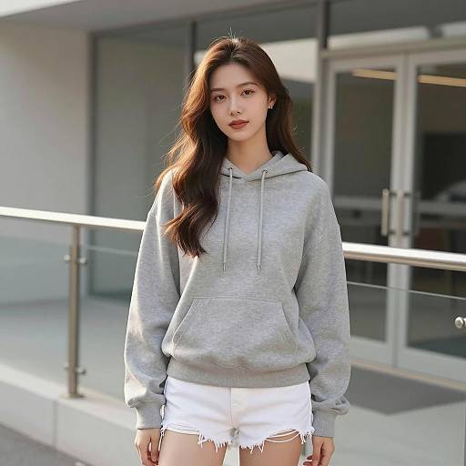 Outdoor Portrait of Casual Young Woman