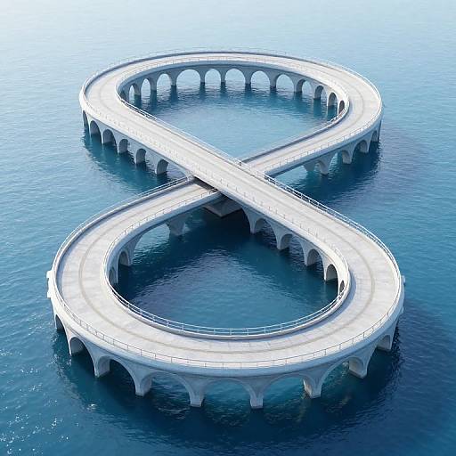 Futuristic 3D Möbius Strip Bridge