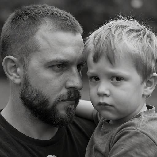 Emotional Bond: Man and Boy in Focus