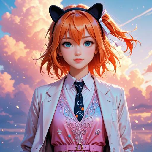 Dynamic Anime Character in Vibrant Colors