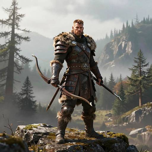 Rugged Ranger Armor in Misty Forest