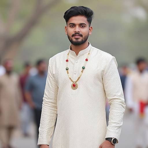 Bengali Groom in Traditional Sherwani
