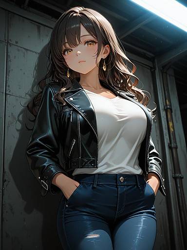 Edgy Fashion Portrait of a Confident Woman