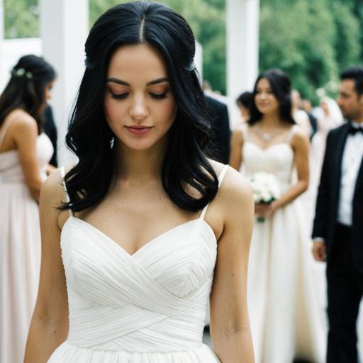 Bridesmaid in White Dress at Wedding