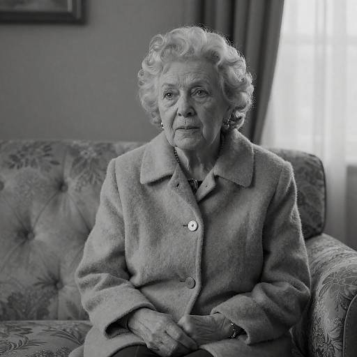 Elderly Woman in Cozy Interior Photo