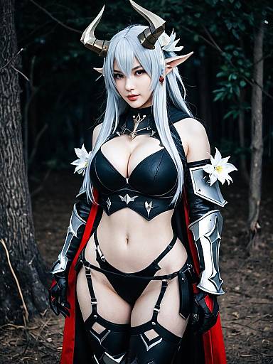 Cosplay photo of mudrock (silent night) (arknights). Costume clothes