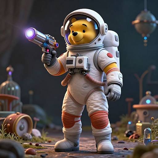 Whimsical Sci-Fi Alice Astronaut