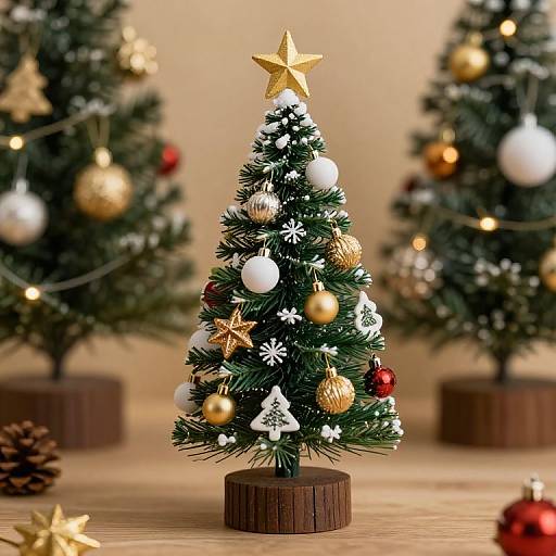 Miniature Christmas Tree with Ornaments