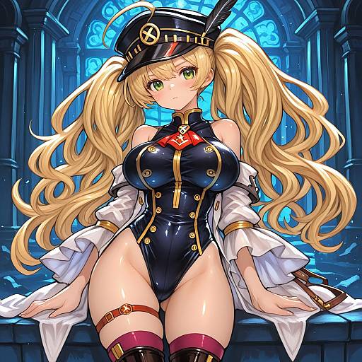 Illustration of Monika weisswind, granblue fantasy in the style of Dakusuta