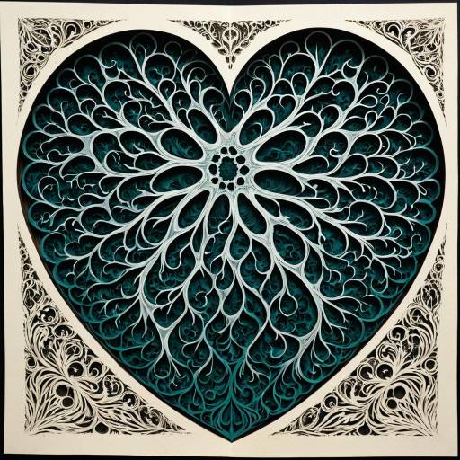 Intricate Heart-Shaped Paper Cut Artwork Intricate Heart-Shaped Paper Cut Artwork
