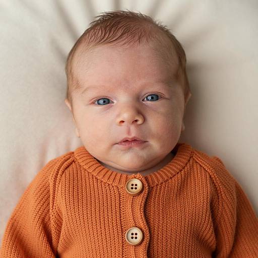 Photorealistic Newborn Portrait in Warm Tones