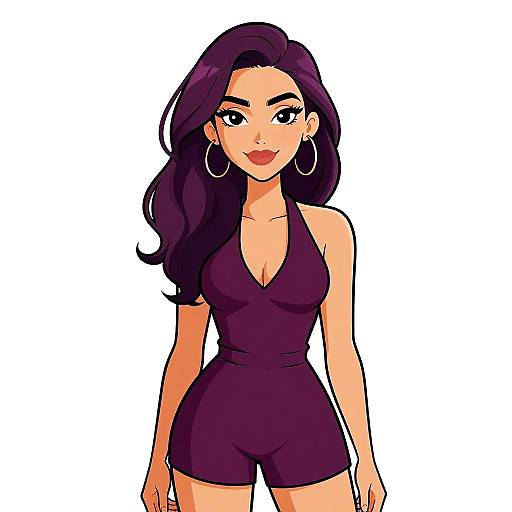 Smiling Woman in Burgundy Romper