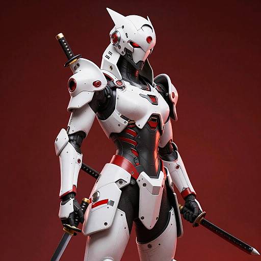 Futuristic Samurai in Sci-Fi Armor