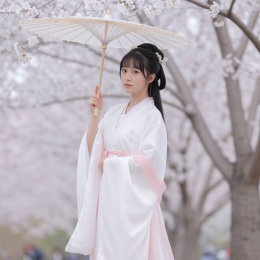 Asian Woman in Traditional Dress