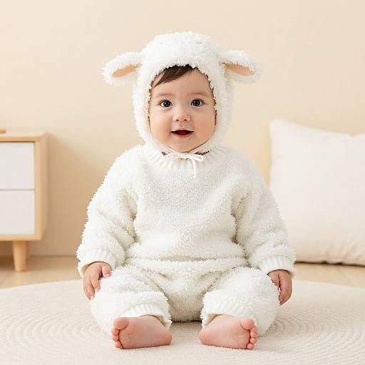 Adorable Plush Sheep Toddler Costume