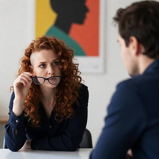 Intense Conversation Between Two People
