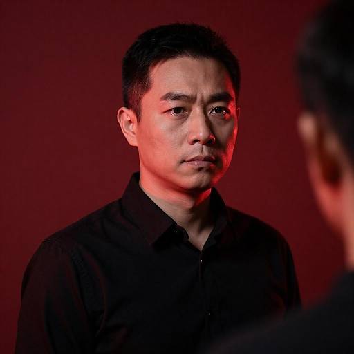 Intense Portrait of a Middle-Aged Man