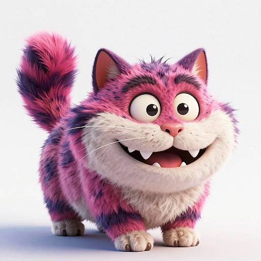 Fluffy Cheshire Cat Digital Masterpiece