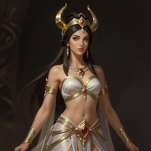 Intricate Goddess Ishtar Digital Art