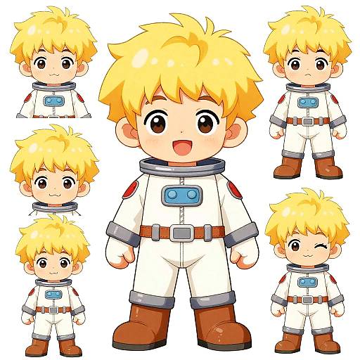 Retro Anime Space Ranger Boy