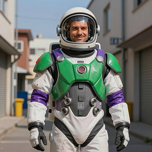 Photorealistic Buzz Adult Costume in Alley