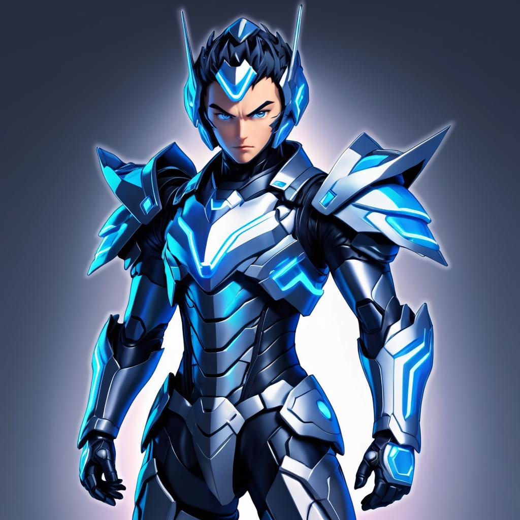 Futuristic Male Character Anime Portrait