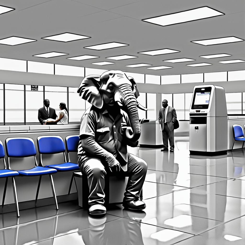 Confused Elephant at the DMV