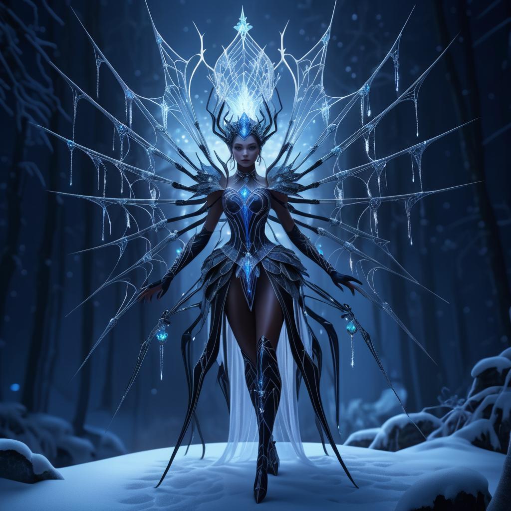 Giant Spider Queen in Dark Fantasy Setting