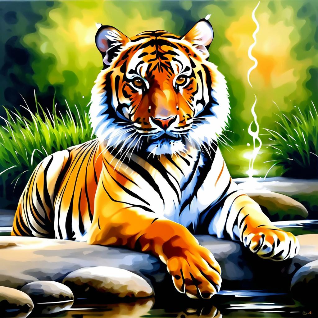 Stunning Five-Star Award-Winning Tiger Painting