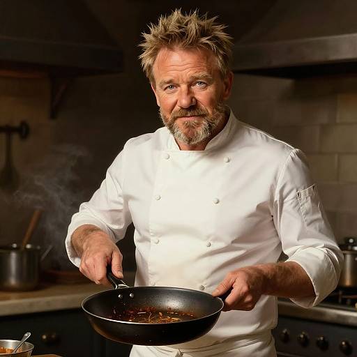 Gordon Ramsay in Rustic Kitchen