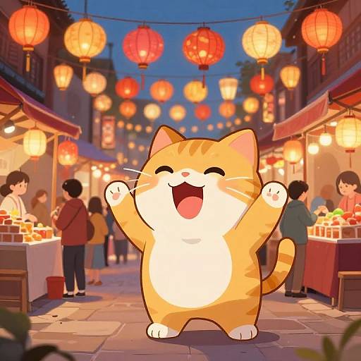 Popcat Festival Street Market Scene