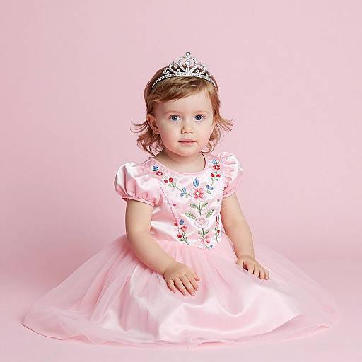 Adorable Princess Infant in Pink Dress