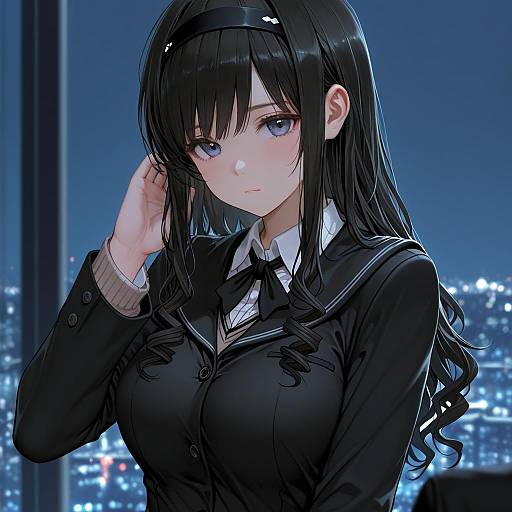 Illustration of Morishima haruka, amagami in the style of Dishwasher1910