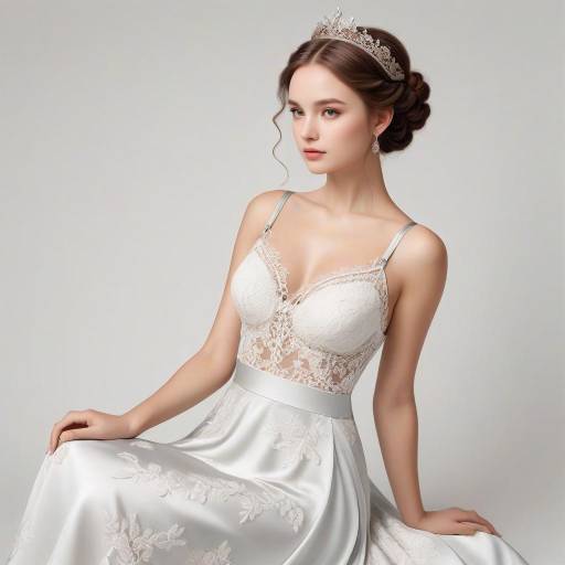 Elegant Full-Body Lingerie Portrait Elegant Full-Body Lingerie Portrait