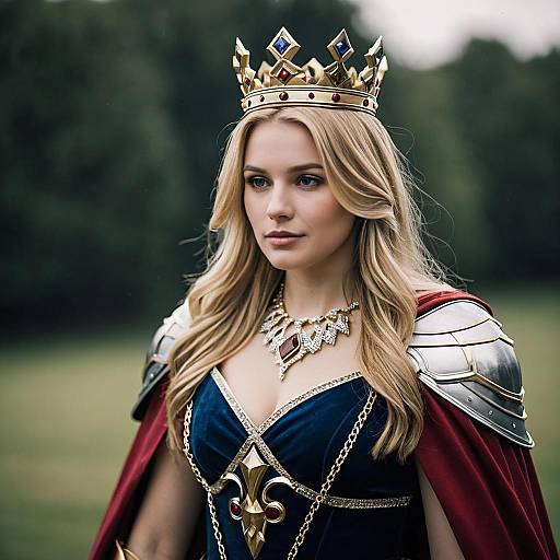 Woman in King Cosplay Costume