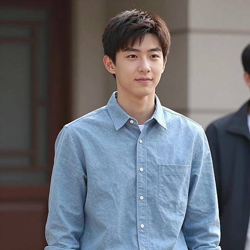 Photorealistic Portrait of Young Man Outdoors