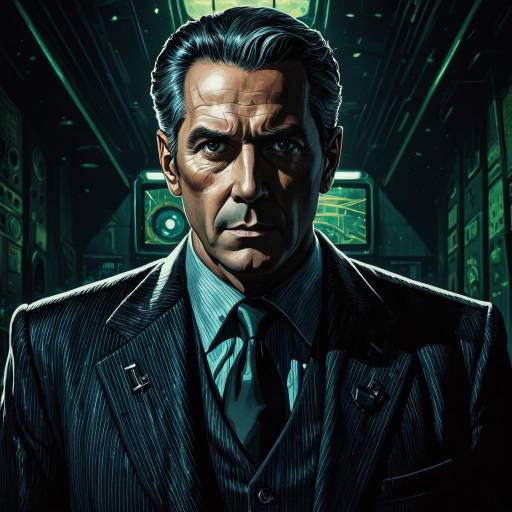 Surreal Neo-Noir Corporate Spy Artwork